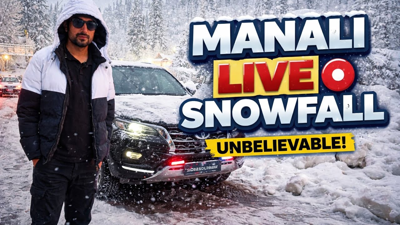 Manali Live Snowfall ❄️Heavy Snowfall Update 🌨️