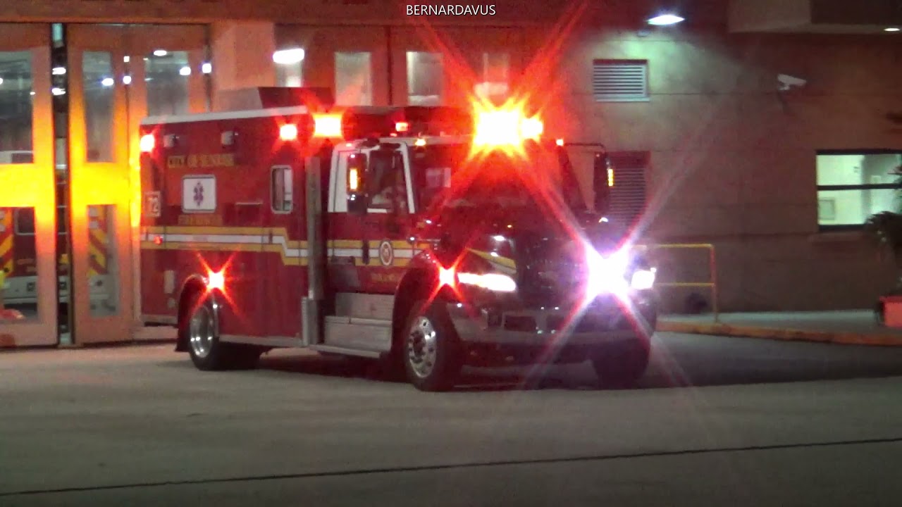 *AIRHORN* Sunrise Fire Rescue Rescue 72 Responding with Lights and Sirens