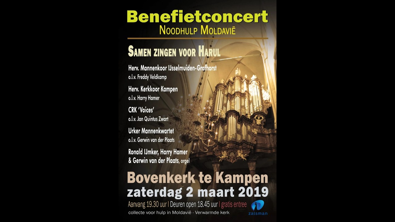 Benefietconcert noodhulp Moldavië | Hervormd Mannenkoor IJsselmuiden/Grafhorst | Kampen