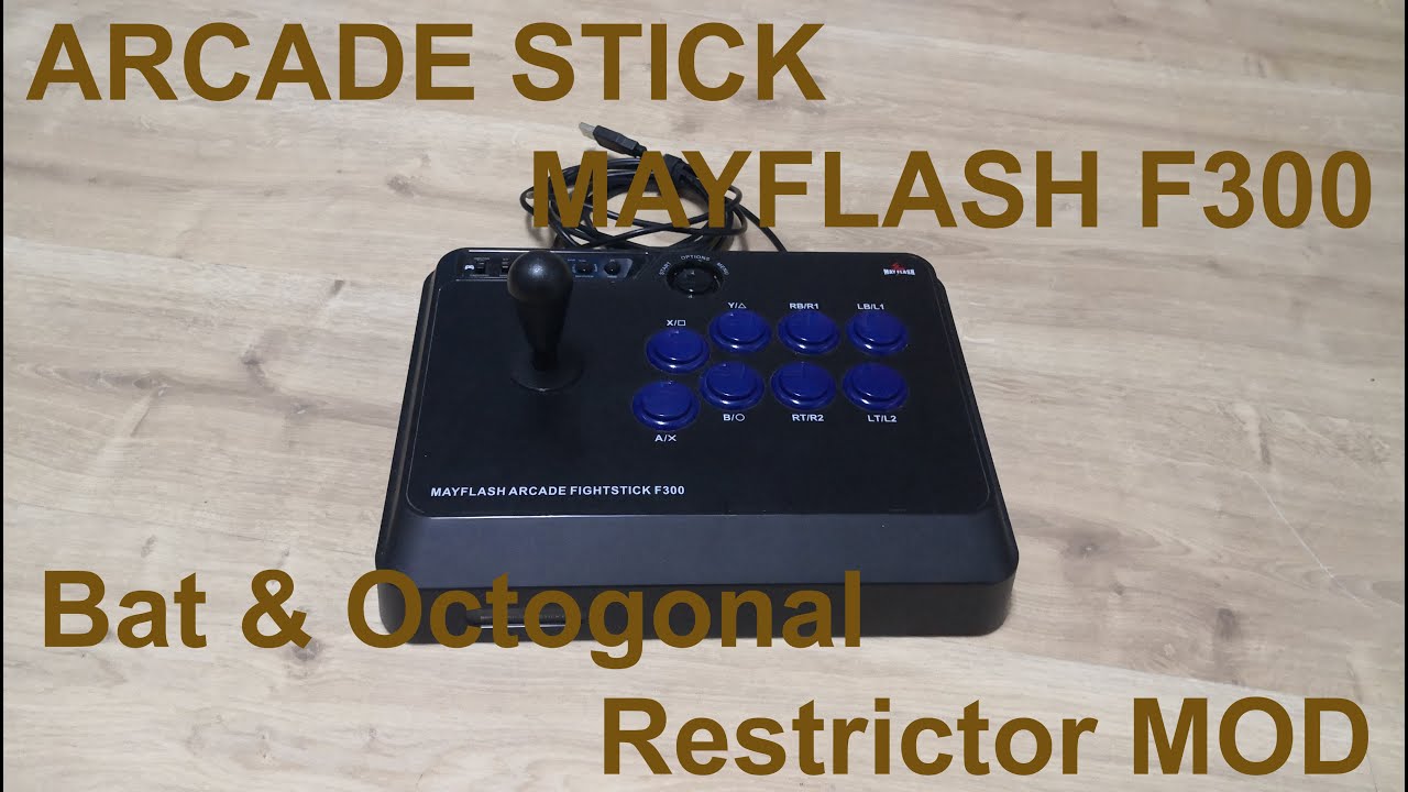 Arcade Stick Mayflash F300 Bat & Octogonal Restrictor MOD