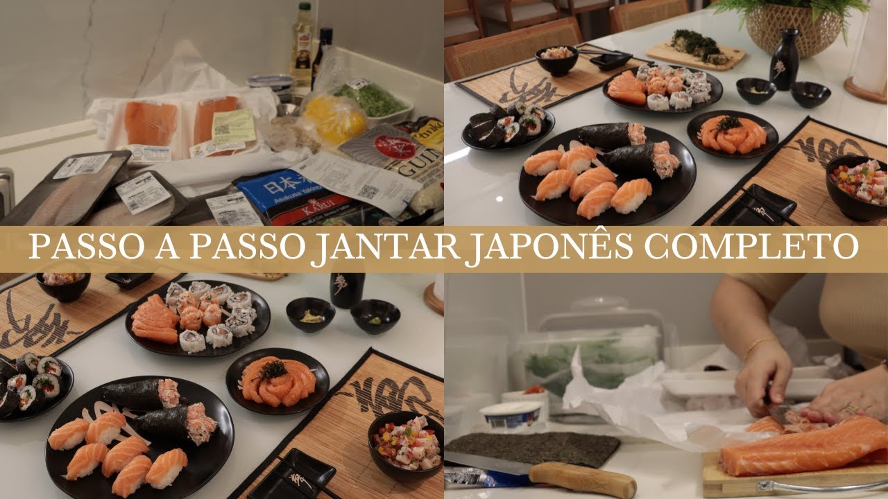 JANTAR JAPONÊS COMPLETO | passo a passo do jantar gastando 250 reias para 4 pessoas!