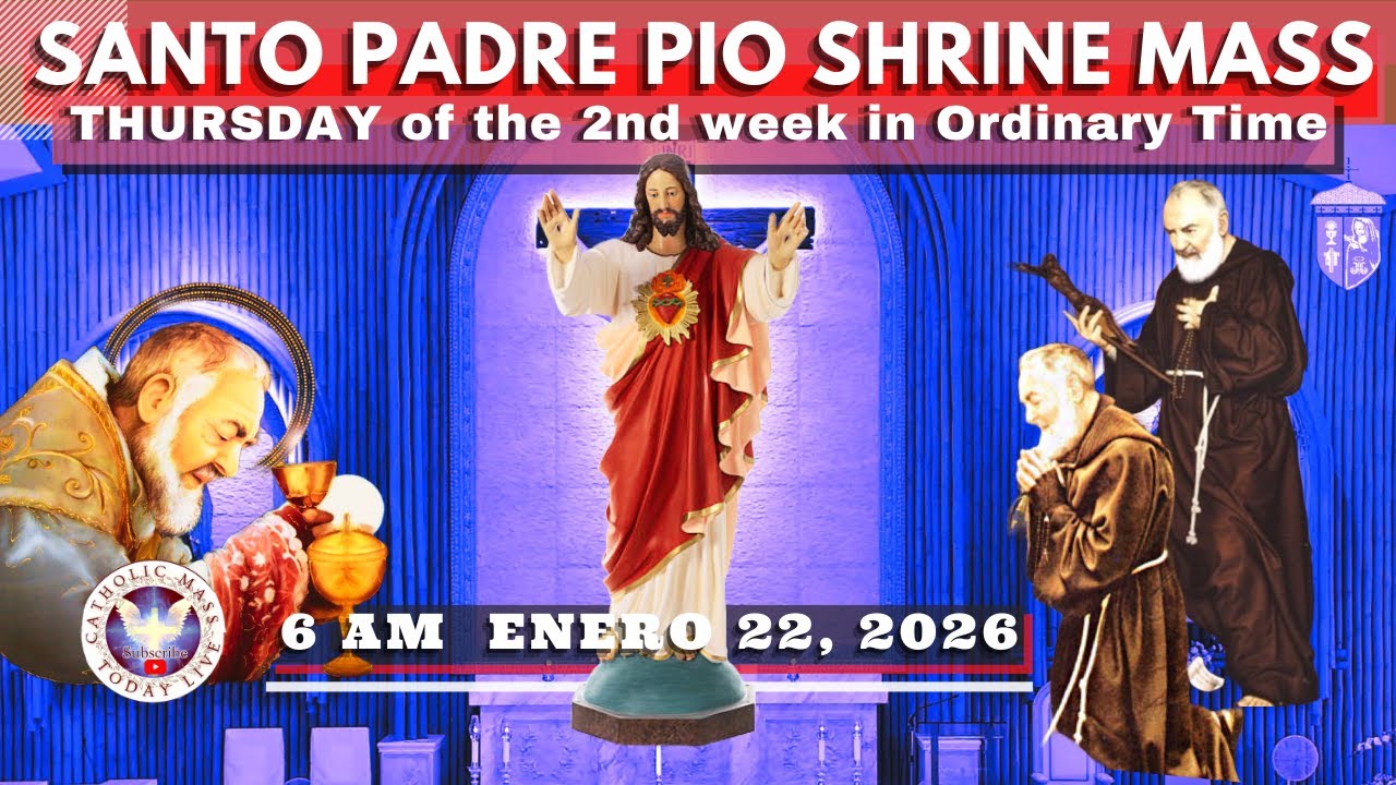 FILIPINO HOLY MASS TODAY LIVE at Santo Padre Pio National Shrine .  ENERO  22,  2026. 6 a.m