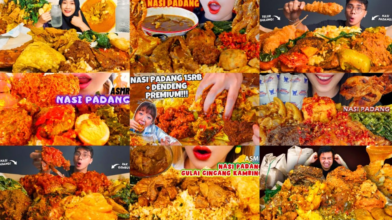 INDONESIAN FOOD MUKBANG COMPILATION - NASI PADANG EATING SHOW 🍛😍🔥