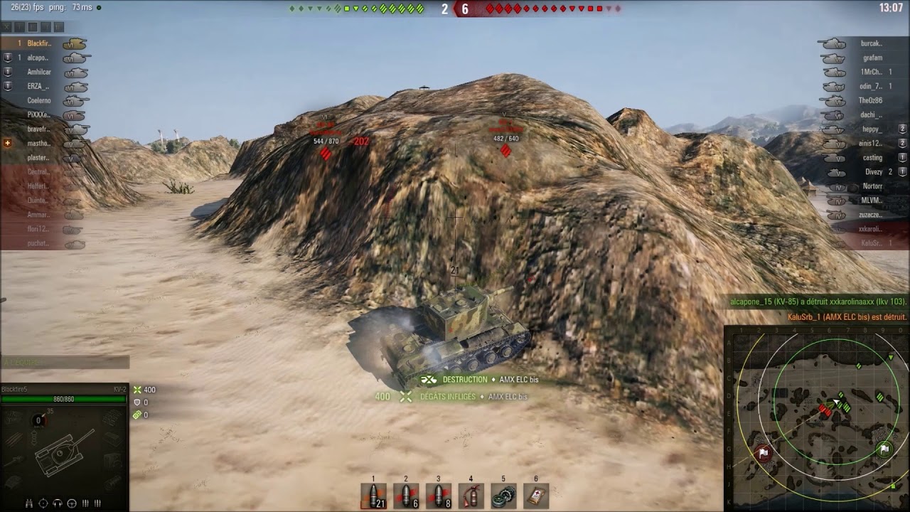 WOT KV2 A&eacute;rodrome 1668 dmg FR
