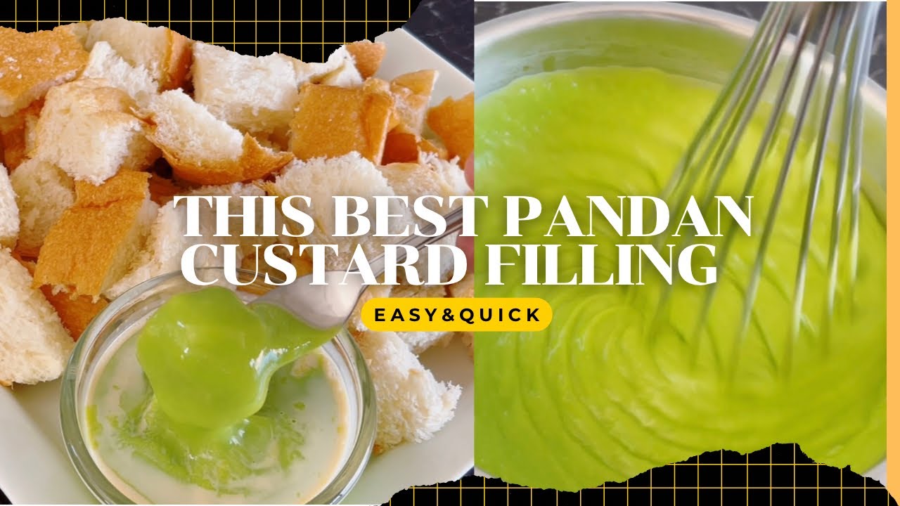 Quick and easy pandan custard filling @SromolRuengKdei #pandancustard #dessert