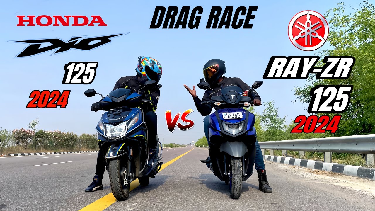 Yamaha ray-zr 125 2024 vs Honda dio 125 2024 | Drag race | amazing battle 😱