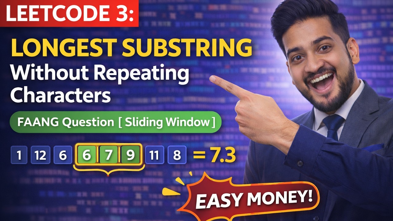 Leetcode 3 Longest Substring Without Repeating Characters | Java | Pattern 3 : Sliding Window