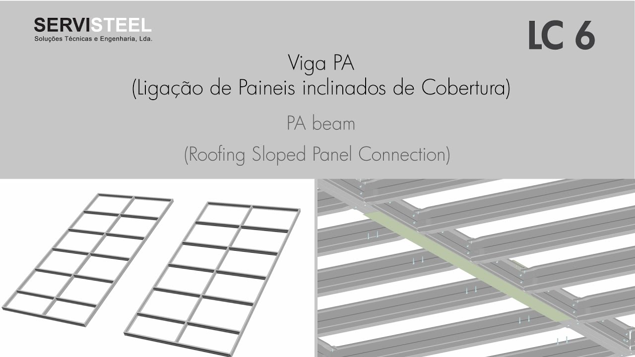 LC6 - Viga PA  (Ligação de Paineis inclinados de cobertura)