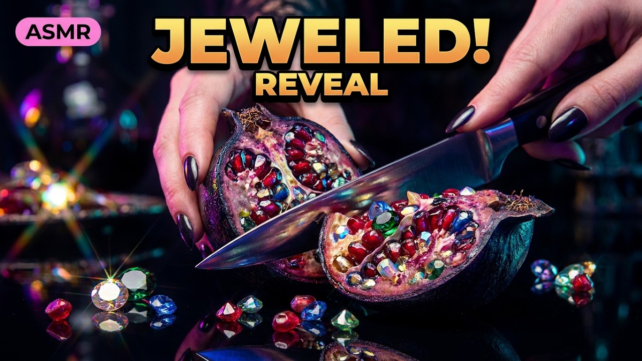 Jeweled Pomegranate Slice ASMR 💎🍎 | 30-Min Deep