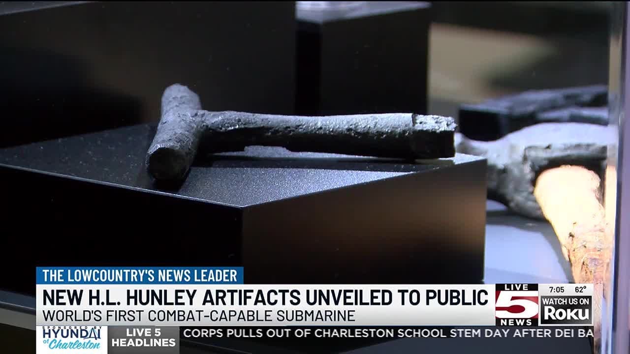 VIDEO: Artifacts recovered from H.L. Hunley unveiled for public display 161 years later