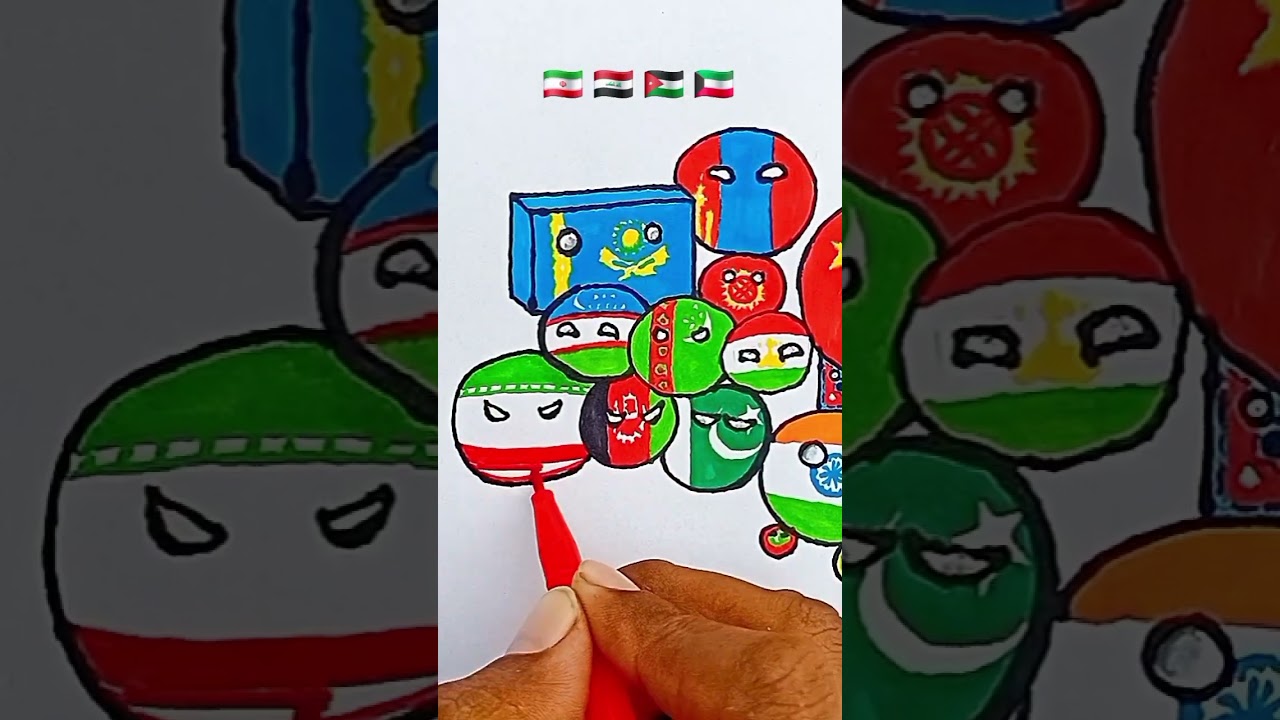 Draw Countryball of Asia #asia #countryball #drawing 