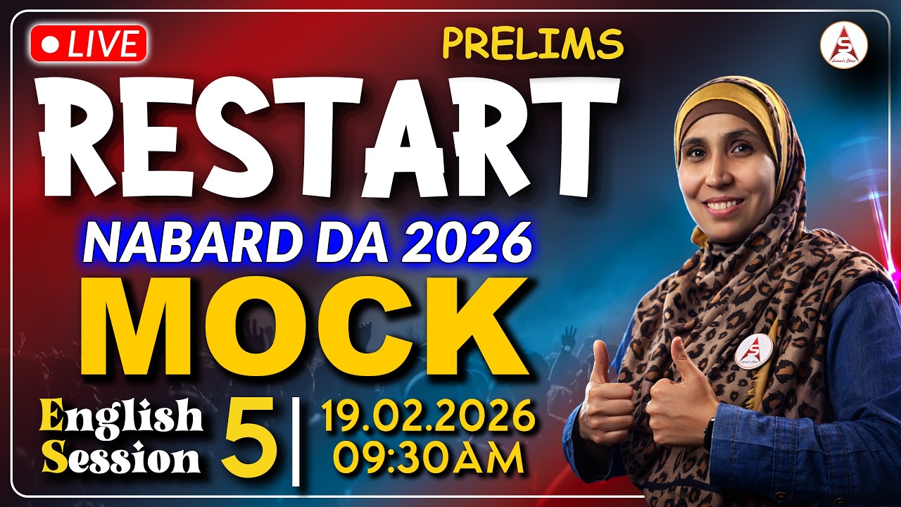 Restart Prelims 5 🔁🔥 MOCK | Test • Restart • Improve 🔥 | 19 Feb 2026 #RestartPrelims #SSA #MockTest
