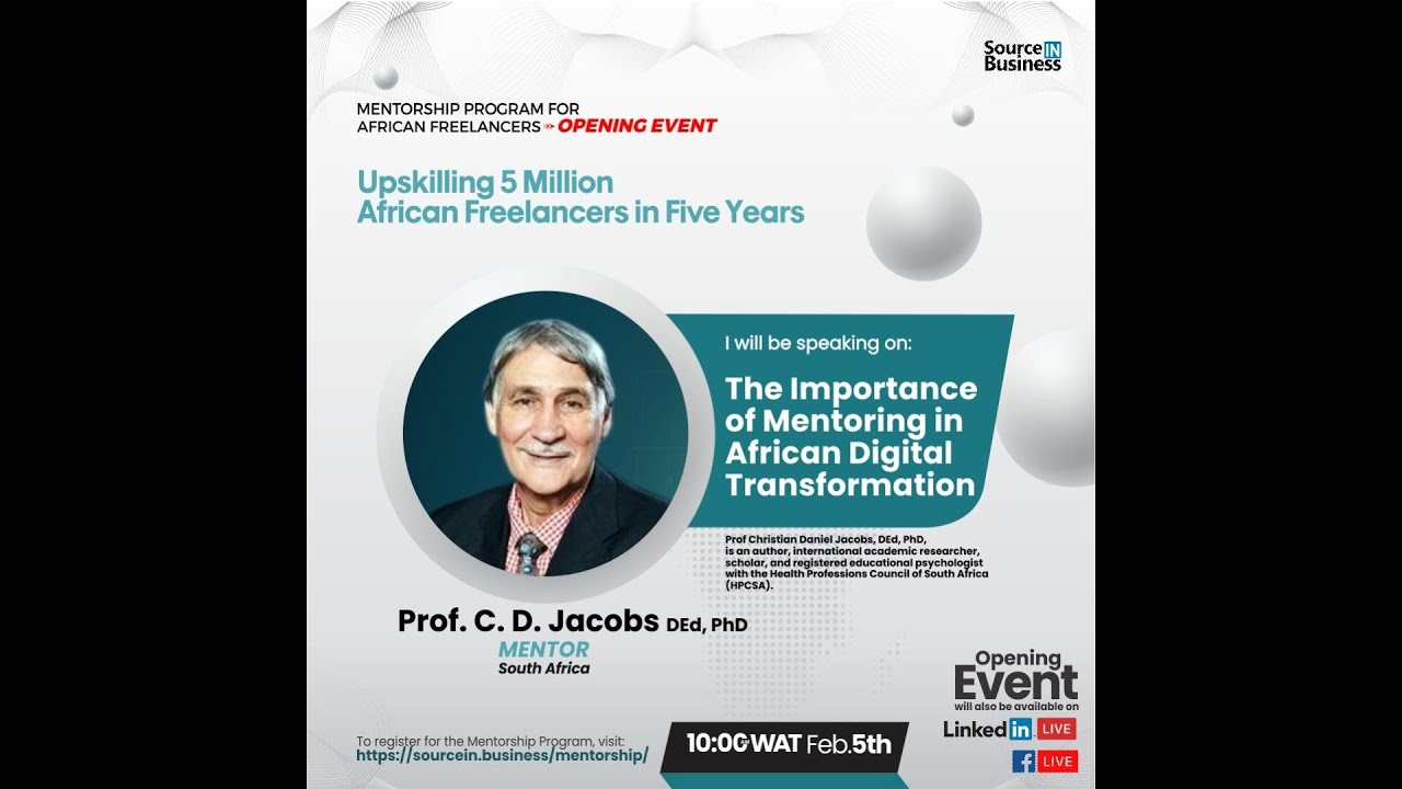 SourceIn Mentorship Opening Remark by Prof.  Chris Jacobs