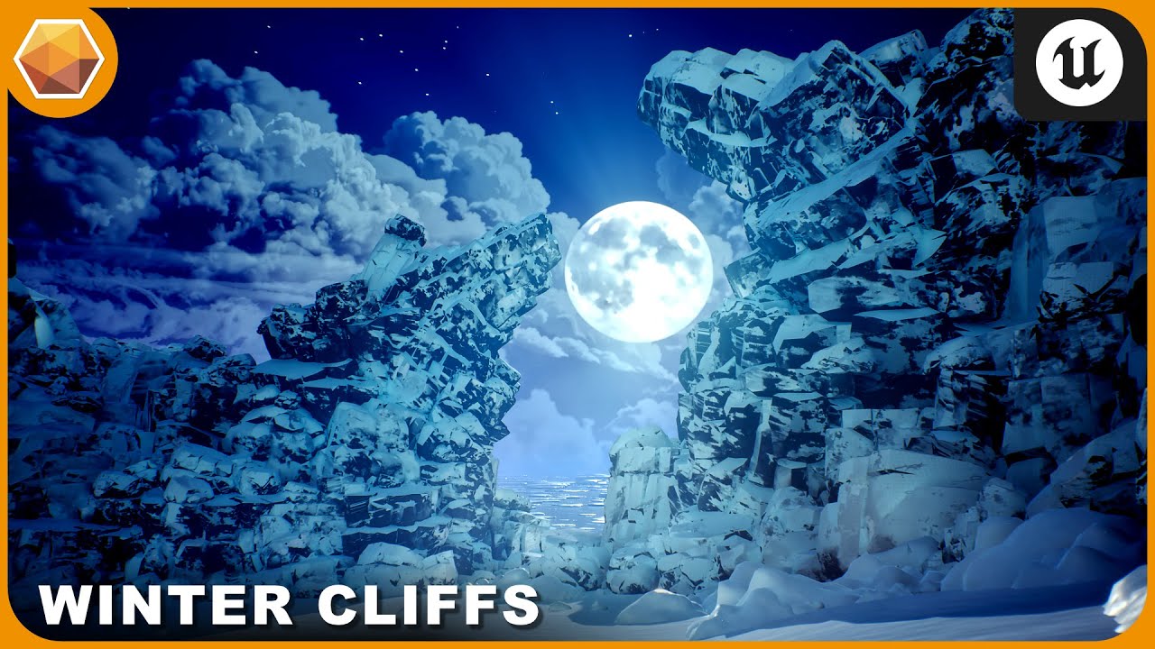 Winter Cliffs - LowPoly Environment | Unreal Engine | Cinematic Trailer | #polyart3d