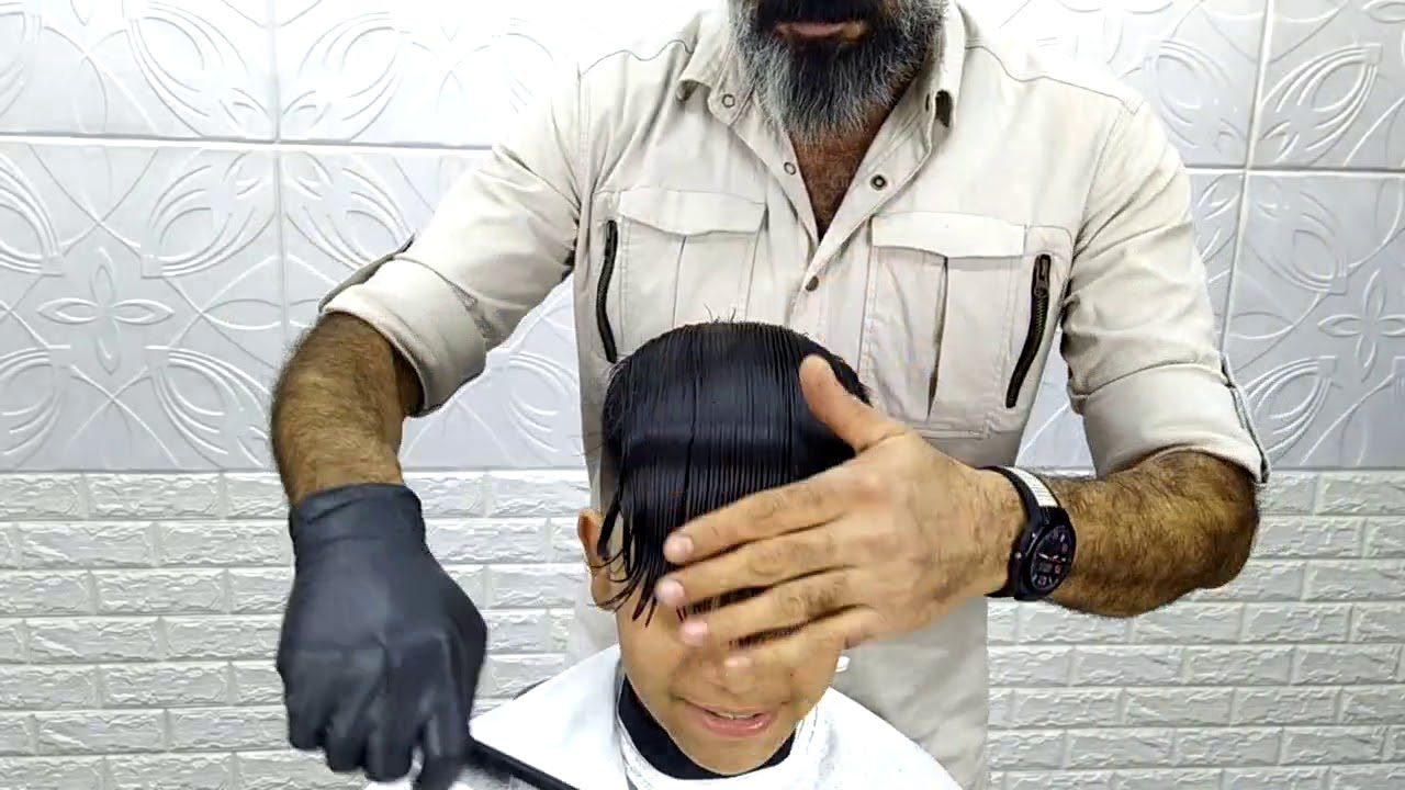 قص الشعر من الاعلى بطريقة سهلة ومتساوية #سنتر الشعر من الاعلى #دروس قص الشعر رقم(6)