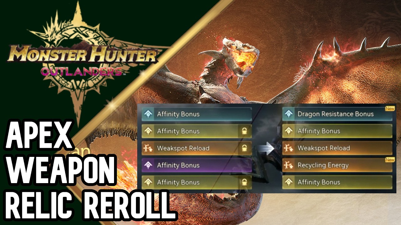 New Apex Weapon Relic System Allows Locking Stats to Reroll! | Monster Hunter Outlanders