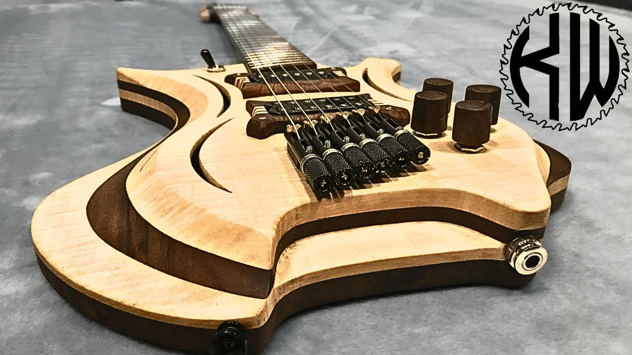 Luthier - Handmade Semi-Hollow Headless Guitar (Start to Finish Build)
