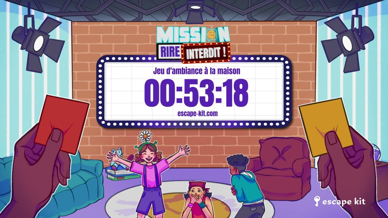 DÉCOMPTE 60 MINUTES - JEU AMBIANCE LOL : QUI RIT, SORT ! SPÉCIAL ENFANTS - MISSION : RIRE INTERDIT 🥳