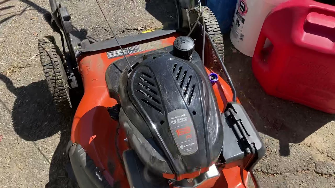 Small engine oil level. Dipstick all the way in or just touching the threads?