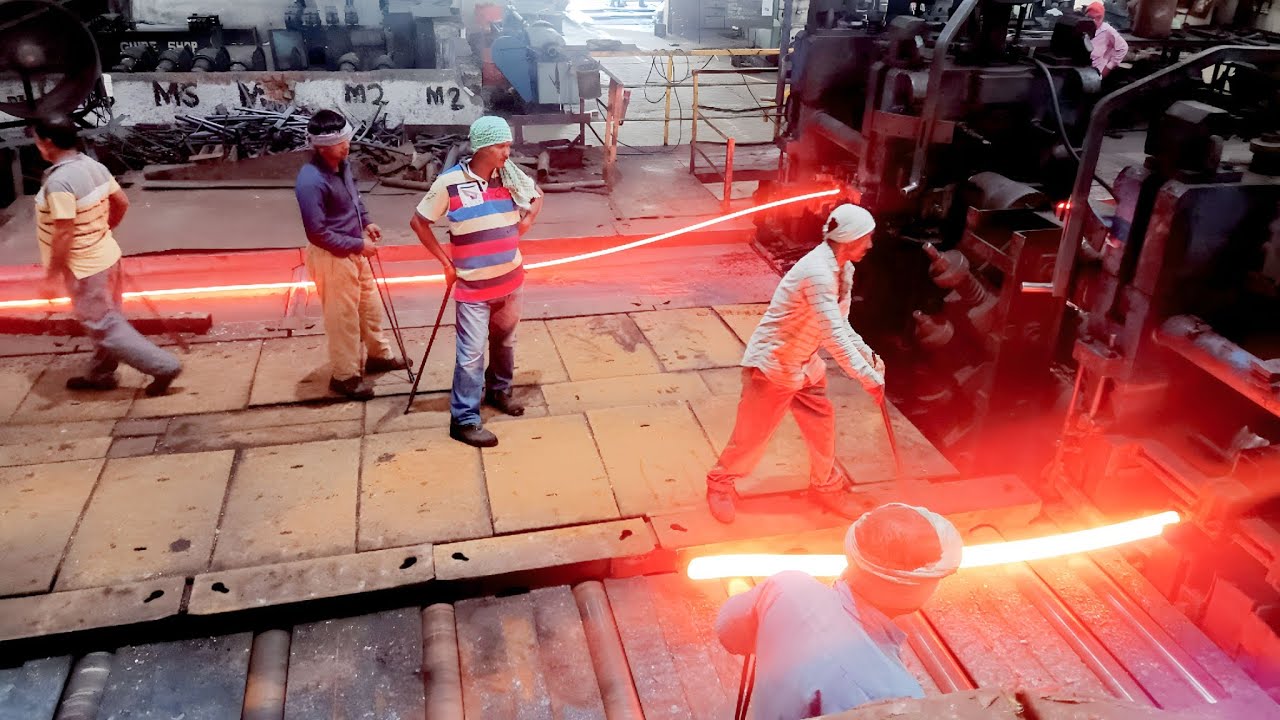 Factory Mein Lohe Ka Sariya Kaise Banta Hai || How Steel Rods Are Made In Factory || #rollingmill