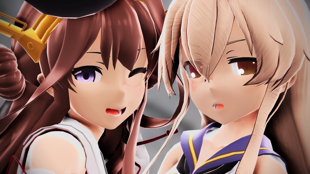 【MMD-PVF3】島風 金剛でジャバヲッキー・ジャバヲッカ【MMD艦これ】1080p