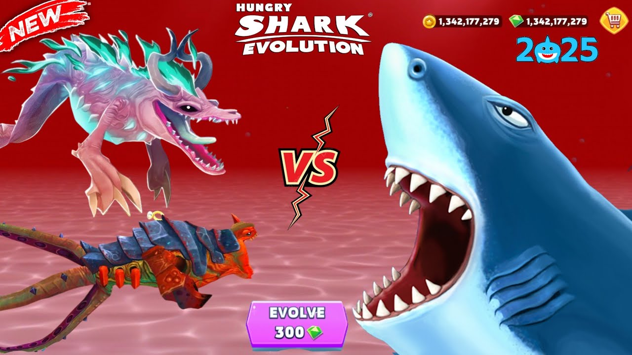 All Evolved Sharks VS New Astaroth Sharks (All Unlocked) | Hungry Shark Evolution - Comparison 2025