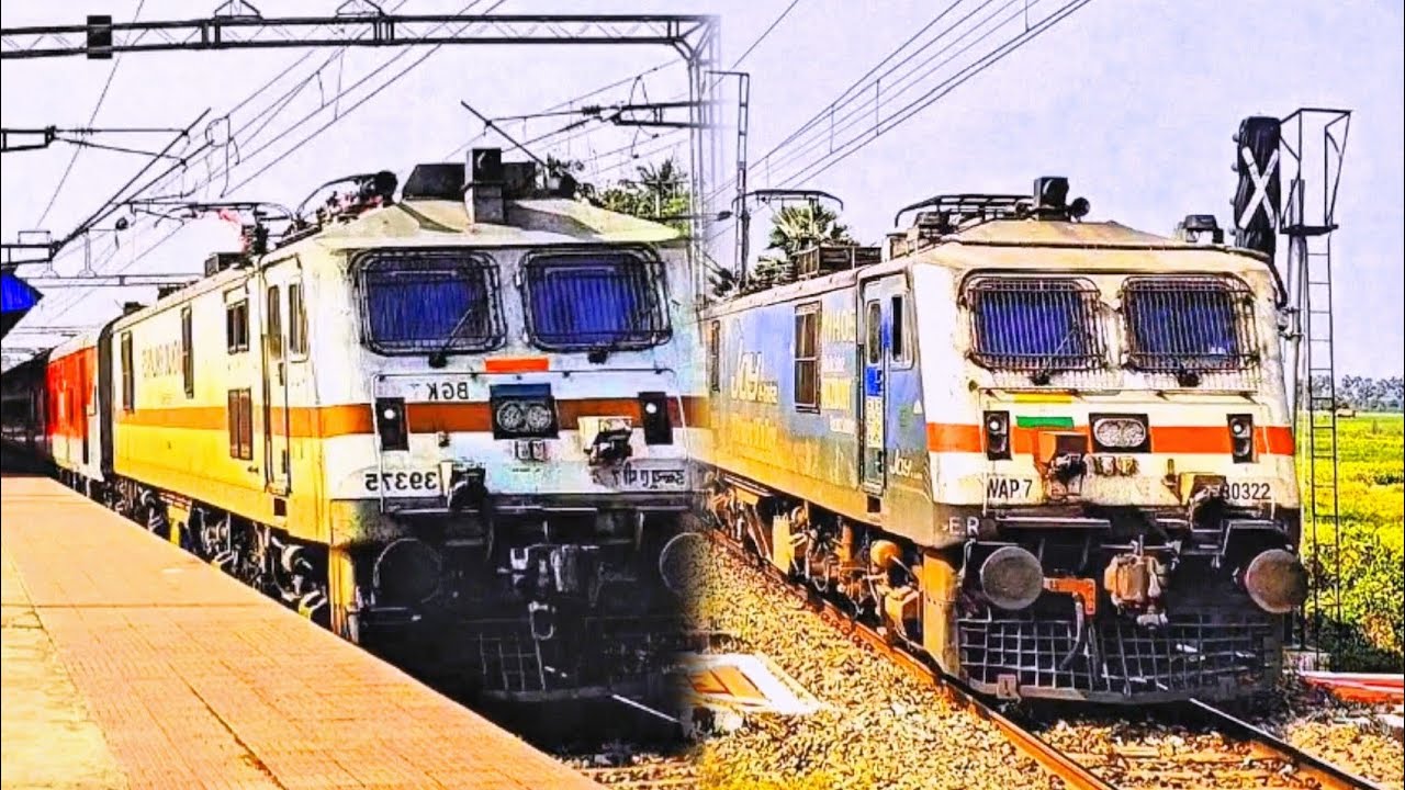 All WAP-7 ENGINE IN ONE VIDEO:- Rajdhani Express + Proova Express + Haldibari + Santiniketan express