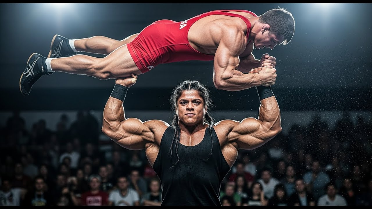 MIXED WRESTLING MATCH : INDIAN WOMAN VS RUSSIAN MAN