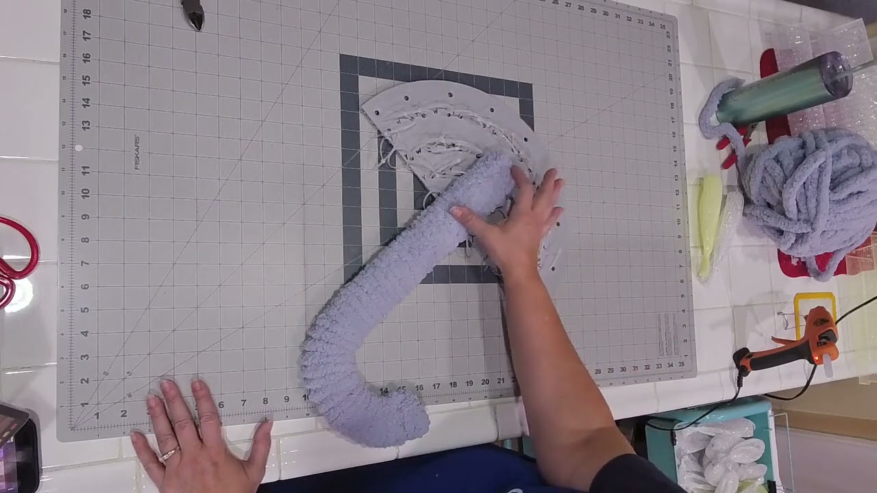 How to Make a Baby Shower Umbrella Wreath Using a UITC Board I Modified in this Tutorial