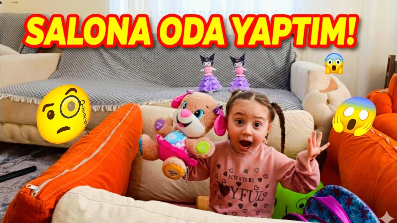 ODAMI TAŞIDIM😱 Salonda Yeni Bir Oda‼️Annem ŞOK OLDU‼️@elifsinemtv @linacetinkayaofficial@FigenSuu  