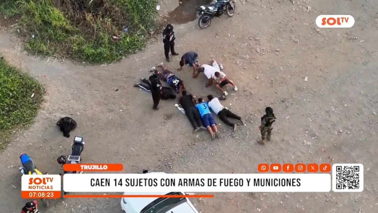 Trujillo: caen 14 sujetos con armas de fuego y municiones