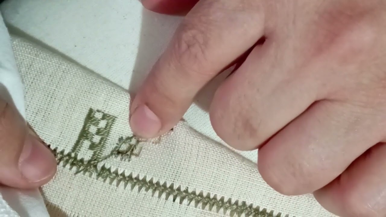 Lefkara nakışı Yastıkcık la tek kanallı Dere