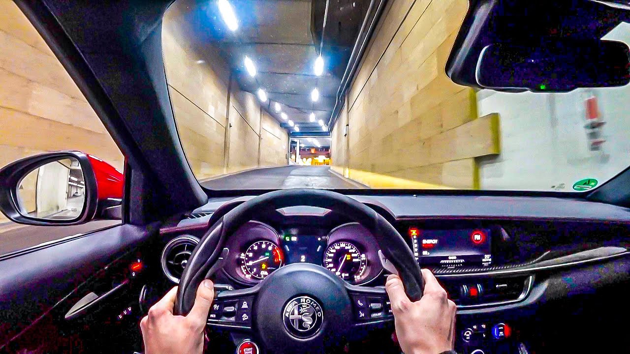 Alfa Romeo Stelvio Quadrifoglio 510HP NIGHT POV DRIVE Onboard (60FPS)