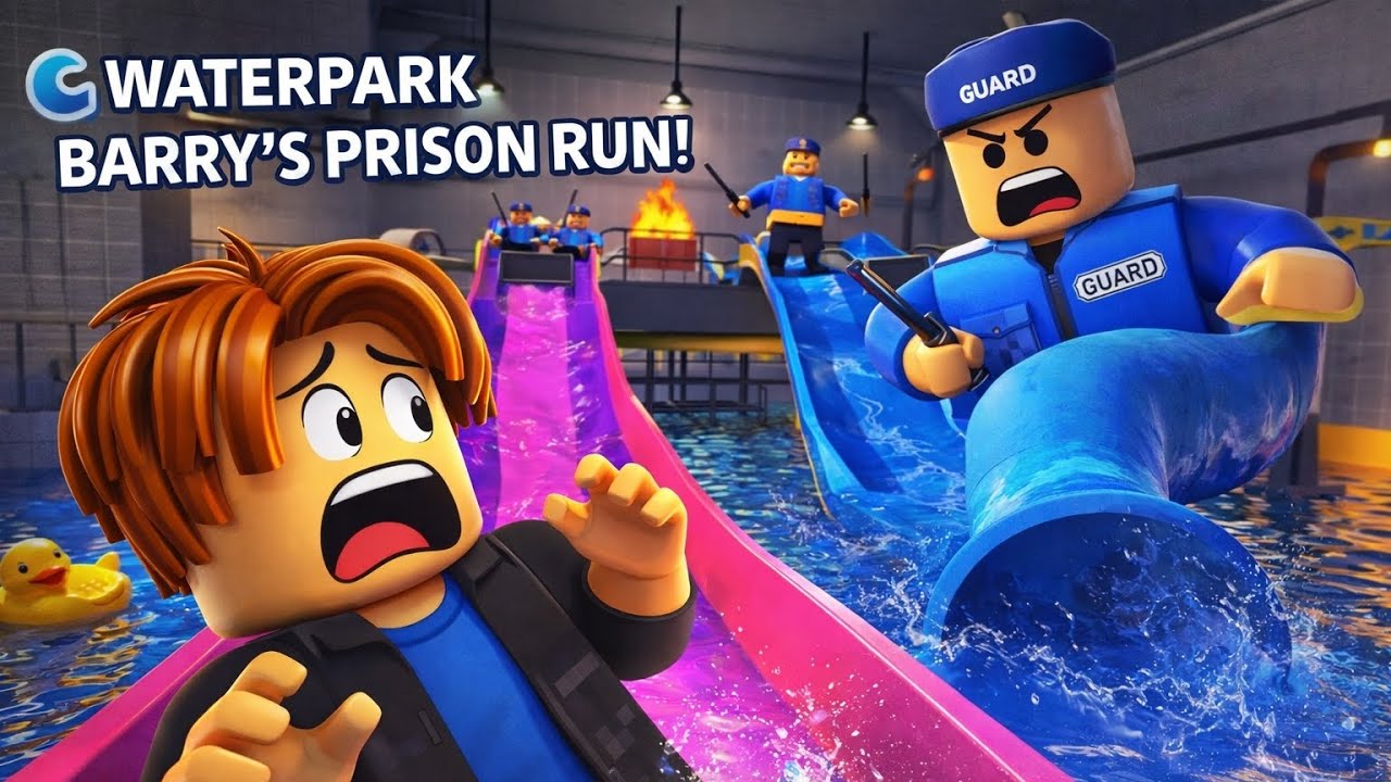 Escape Waterpark Barry’s Prison Run! 😱 | Roblox Obby Gameplay 