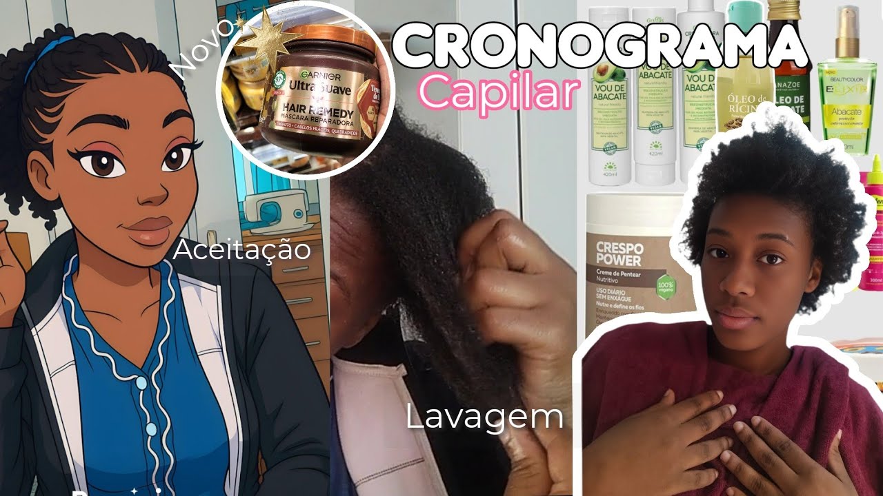 Testei o cronograma capilar pelo PRIMEIRA VEZ no cabelo crespo 4bc🌟💞