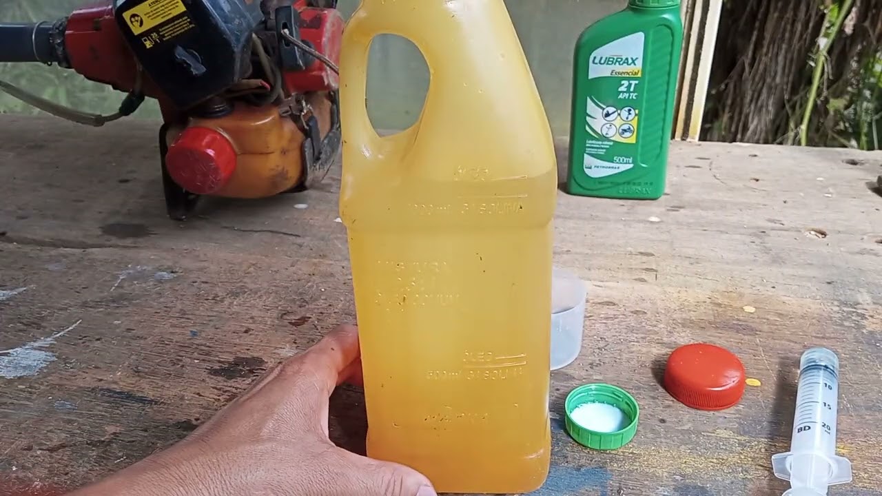 COMO FAZER A MISTURA CORRETA DE GASOLINA COM ÓLEO 2 TEMPOS PARA ROÇADEIRA