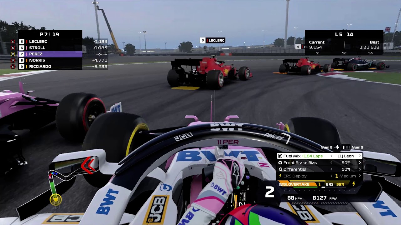 F1 2020 Bahrain Racing Point's Sergio Perez | Gameplay Keyboard