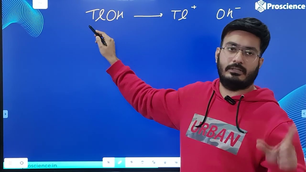 Calculate pH of 2g TlOH dissolved in 20g water