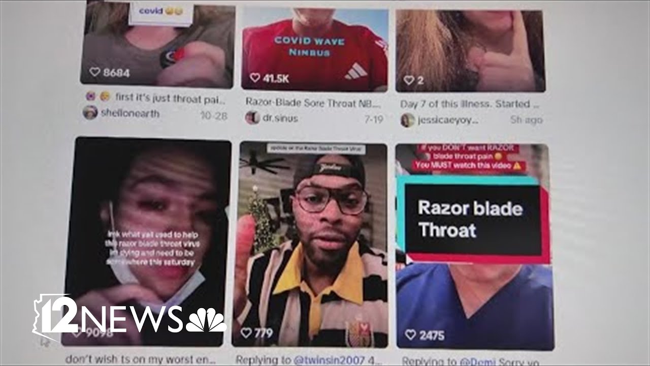 What's with the 'razor blade throat virus' people are complaining about?
