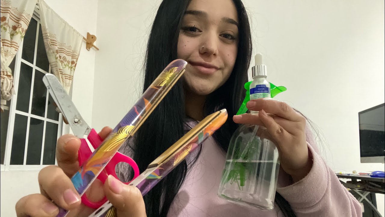 Asmr te corto el pelo y te lo plancho💇🏻‍♀️