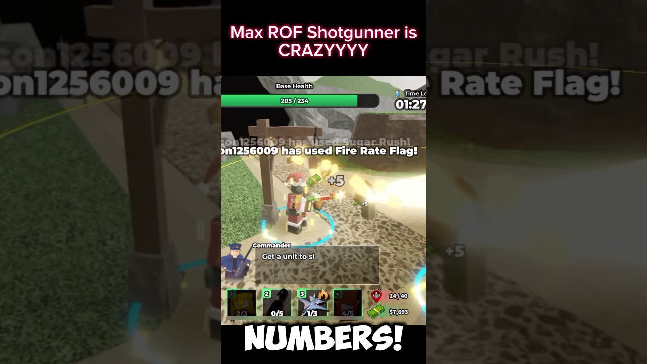 Shotgunner with MAX SPEED BUFF is INSANE!?!! #roblox #tdsmeme #tdsmemes