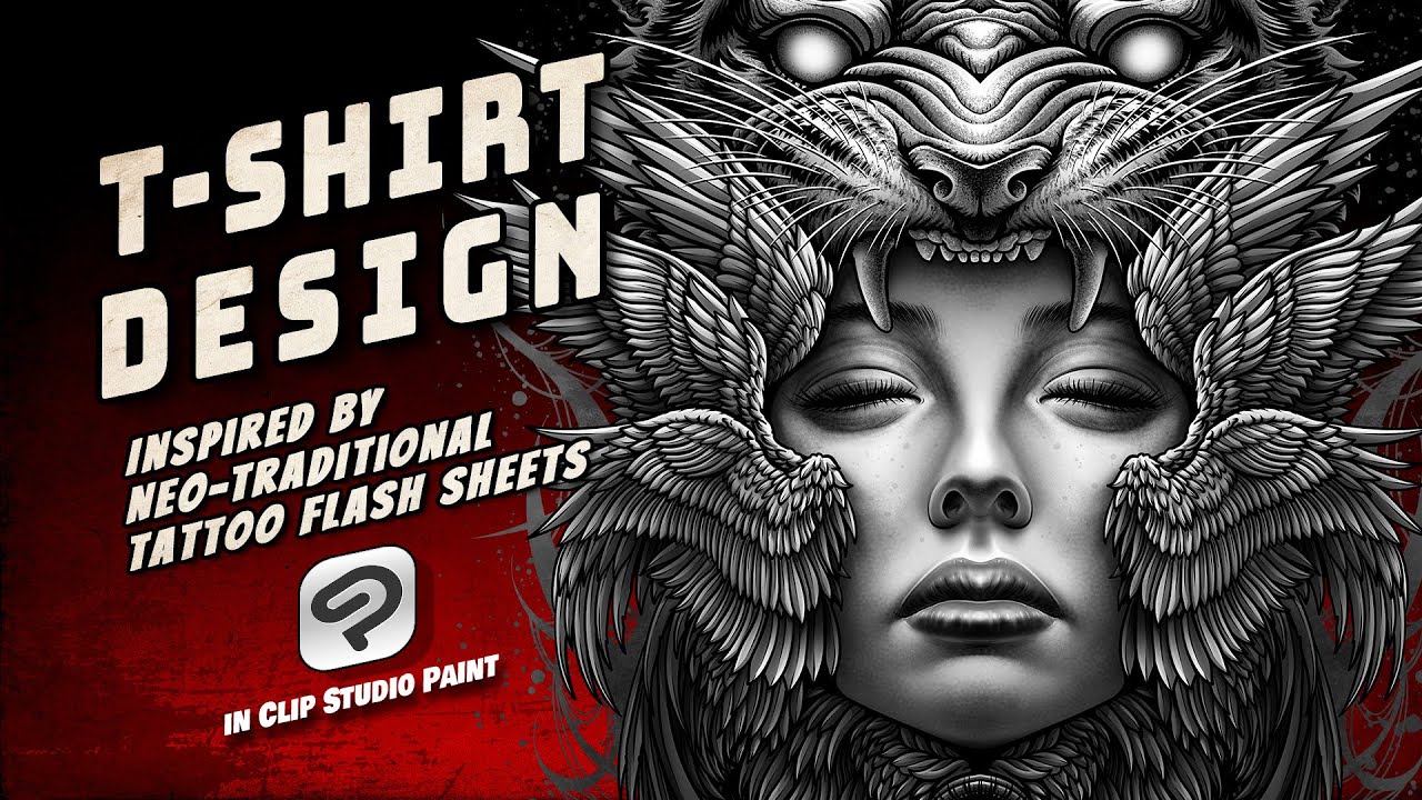 T-Shirt Design Inspired by Tattoo Flash Sheets: Neo-Traditional Style