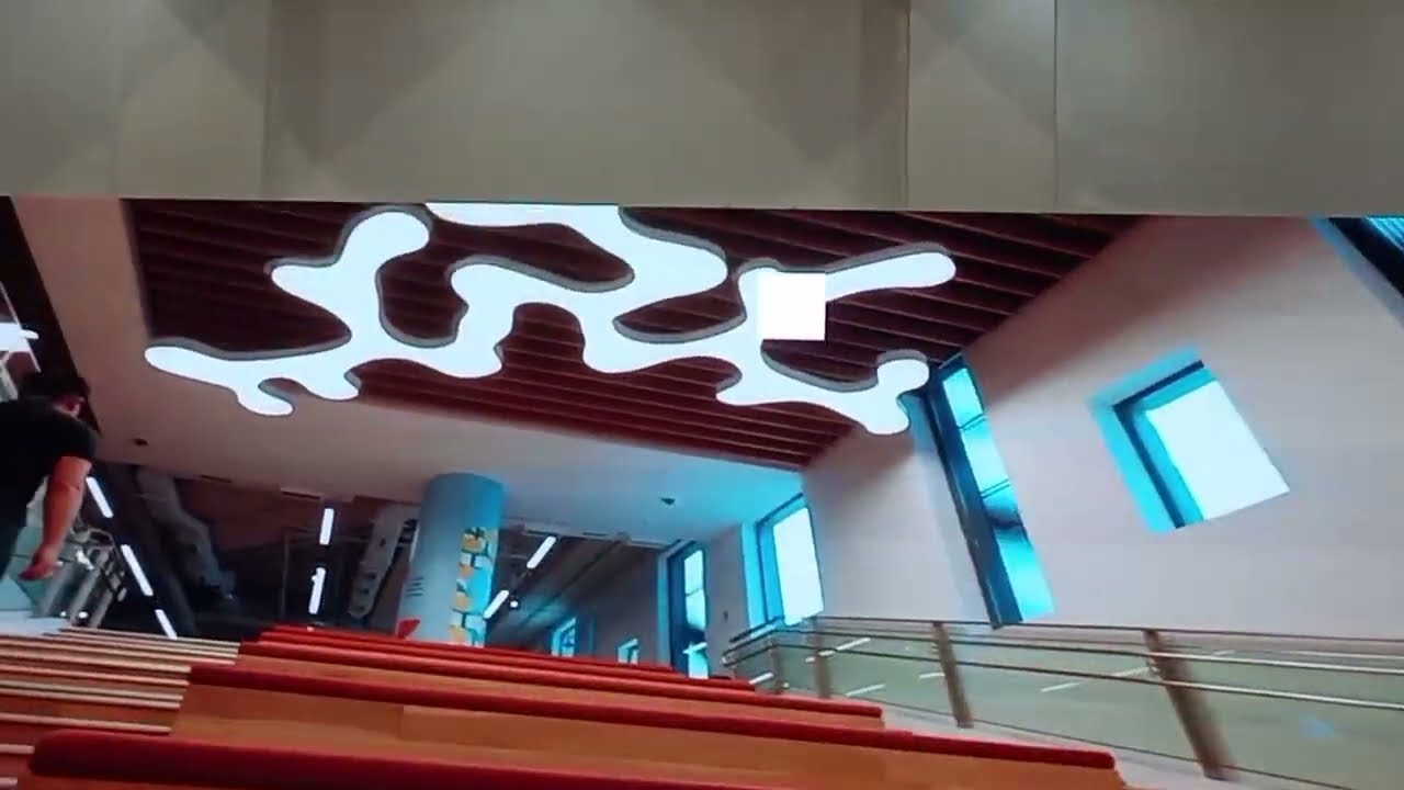 Watching the modern library in Singapore thru audio visual presentation.