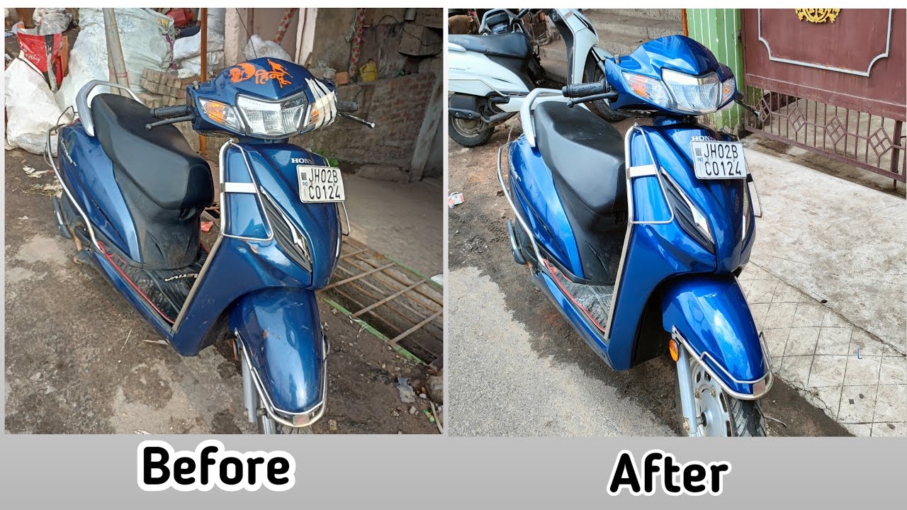Honda Activa 6g ||  Painting and Denting || Visor change