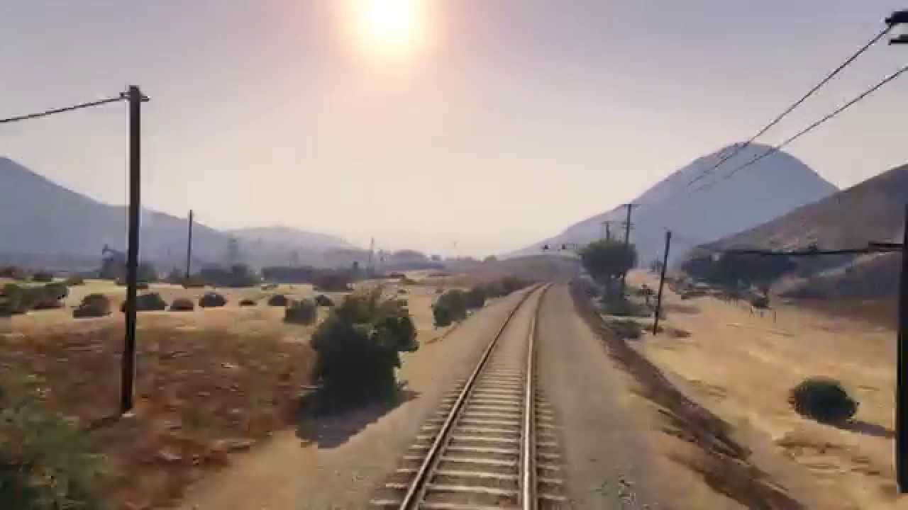 GTA V (PC) - First Person Train Ride (1 lap - Timelapse) - 1080p 60fps