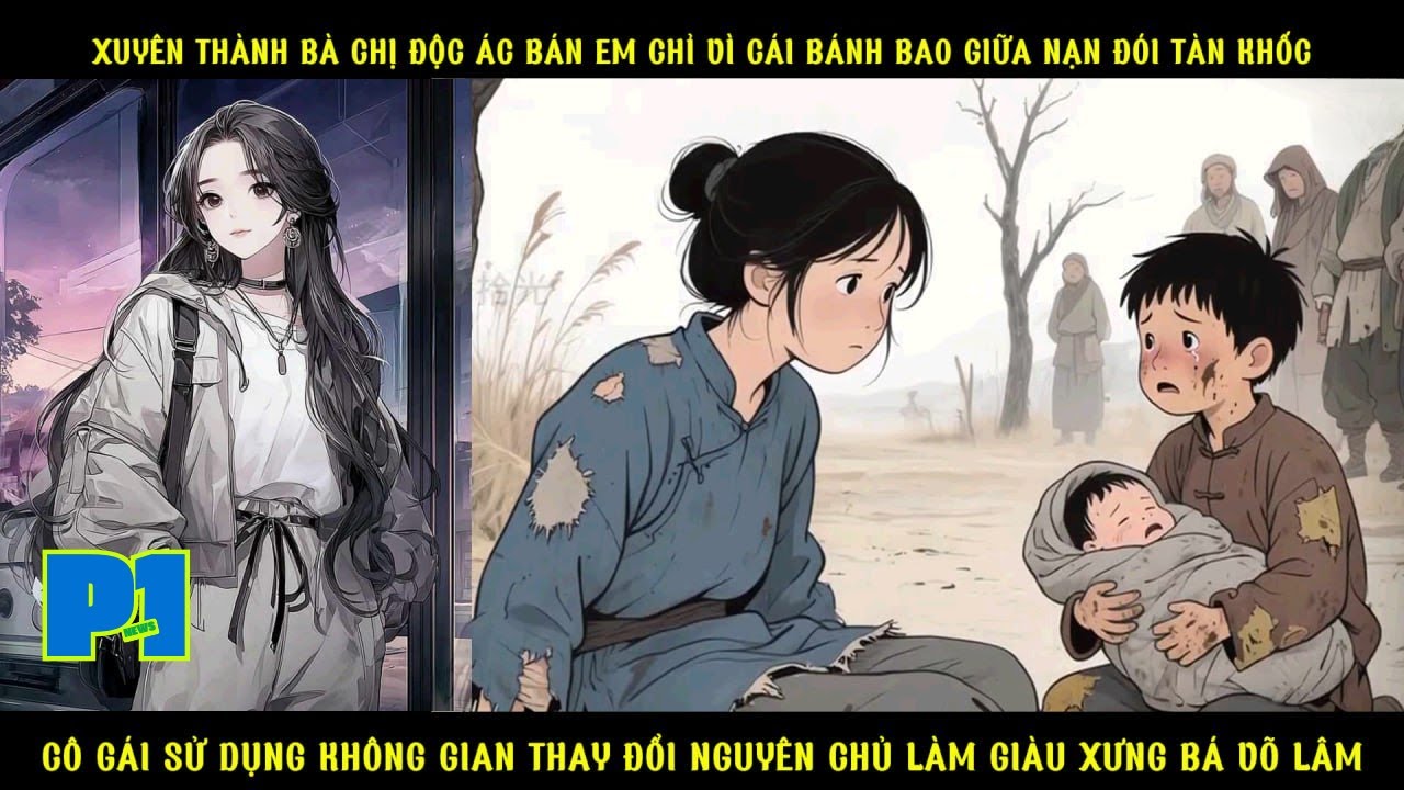 XUYÊN THÀNH CHỊ CẢ ĐỘC ÁC BÁN EM LẤY BÁNH BAO GIỮA NẠN ĐÓI, CÔ GÁI DÙNG KHÔNG GIAN LÀM GIÀU -P1