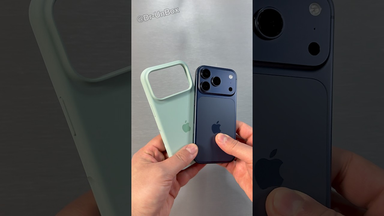 iPhone 17 Pro Deep Blue and Green Silicone Case⚡️ #shorts #trending #iphone #iphone17pro #apple
