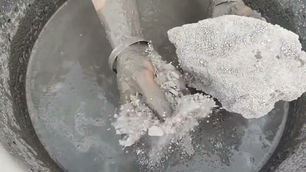 Asmr| gritty dusty sand cement crumbling in water 💦