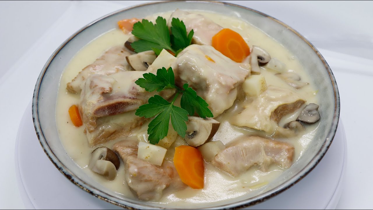 Blanquette de veau à l'ancienne, sous vide, basse température