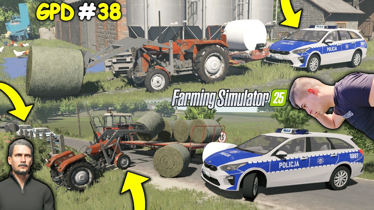POLICJANT SIĘ NA MNIE UWZIĄŁ😱 DOSTAŁEM WIELKI MANDAT ZA ...😭 MUSIAŁEM UCIEKAĆ😂 ➡️GPD⬅️ FS 25 3️⃣8️⃣